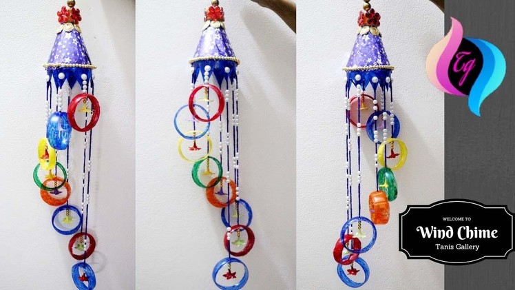 Plastic bottle wind chime - Homemade wind chimes ideas - Making wind chimes out recycled materials
