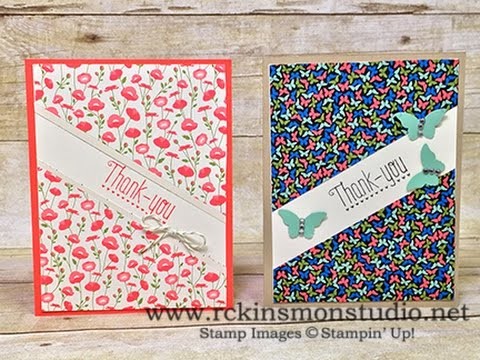 Quick & Easy Pretty Petals Thank You Cards Featuring Stampin' Up! Products