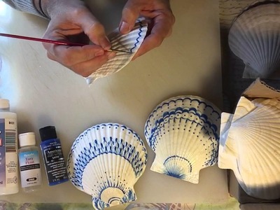 Seashells painting, super easy project