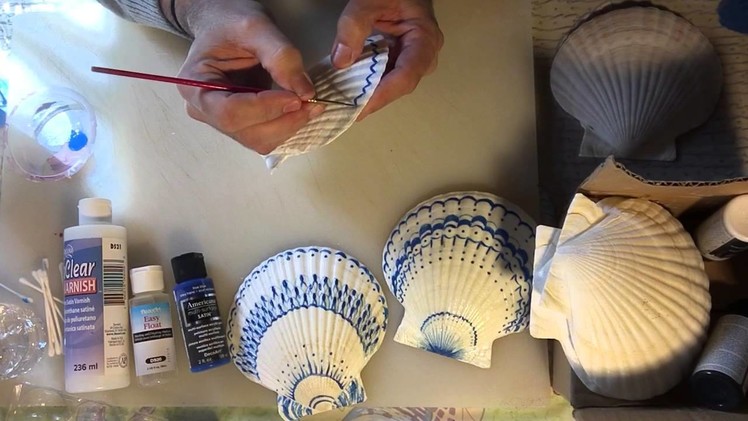 Seashells painting, super easy project