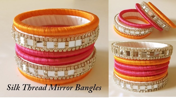 Silk Thread Bangles: Mirror Work Designer Bangles!!!
