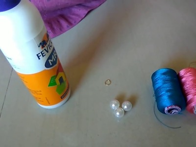 Silk thread necklace making from easy way