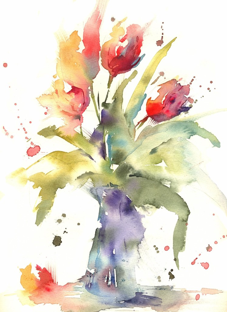 Simple Loose Watercolour 'Tulip's' with Andrew Geeson