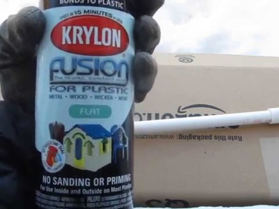Spray painting aquarium PVC pipes to black