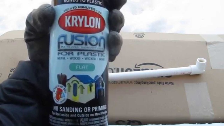 Spray painting aquarium PVC pipes to black