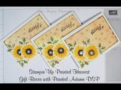 Stampin'Up Painted Harvest Gift Box with Painted Autumn DSP