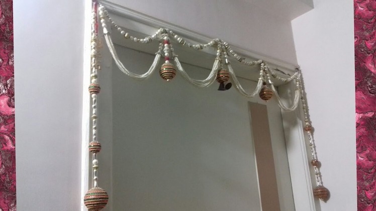 Toran making ideas #Handmade door hangings door hanger design #hindu doordecor #door hanging online