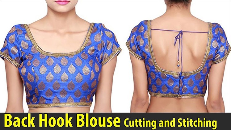 Back Hook Blouse Cutting and Stitching | Back Open Blouse | Back Button Blouse Tailoring Class