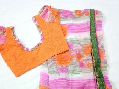 Blouse Back Cutting and Stitching Use Saree Cloth for Back Neck Design Tailoring Classes