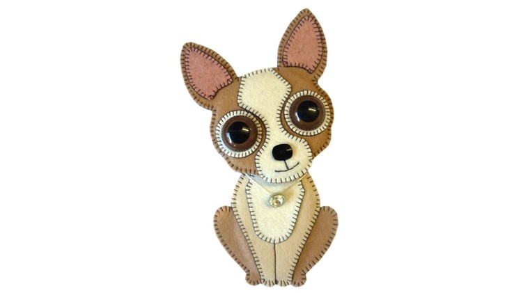 Chihuahua luggage tag tutorial FREE PATTERN with Lisa Pay