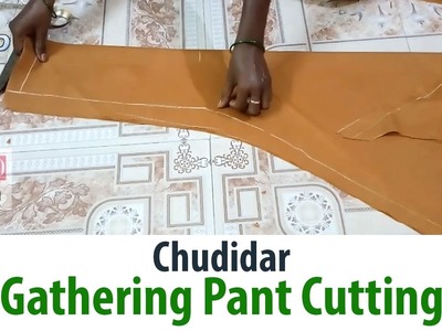 Chudidar Gathering Pant Cutting Tutorial With Measurement-Churidar Pant