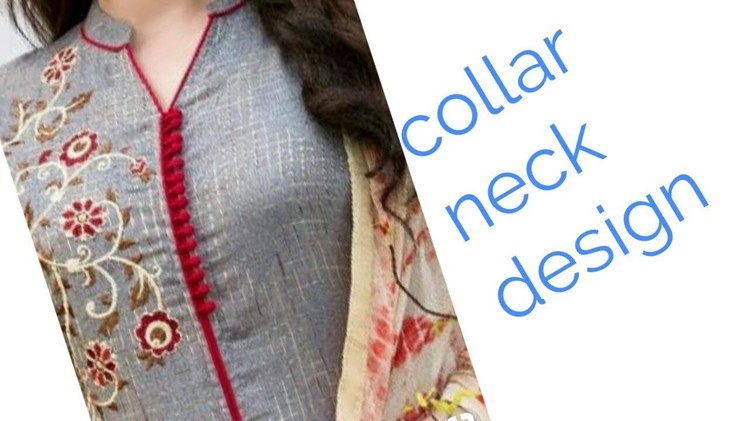 Churidaar collar neck design