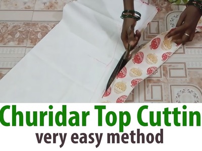 Churidar top cutting easy method part-2.2 Chudidar top tailoring classes