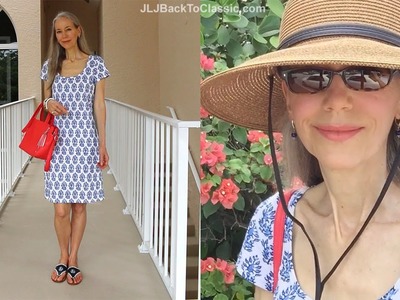 Classic Fashion.Style Over 40.Over 50:  Vlog--Browsing Tommy Bahama: Patio Lunch Naples FL; OOTD