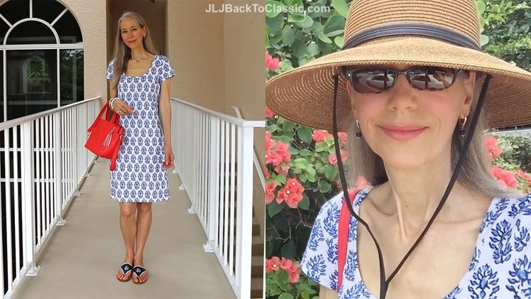 Classic Fashion.Style Over 40.Over 50:  Vlog--Browsing Tommy Bahama: Patio Lunch Naples FL; OOTD