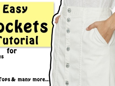 DIY Easy Pockets Tutorial | Slash Pocket Cutting & Stitching