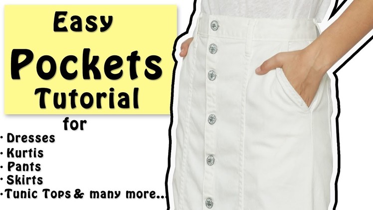 DIY Easy Pockets Tutorial | Slash Pocket Cutting & Stitching