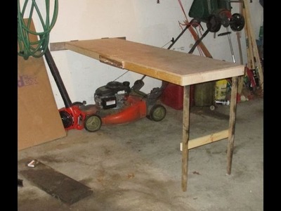 Folding wooden workbench build
