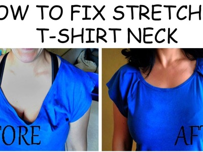 How to fix stretched neckline on a cotton t-shirt