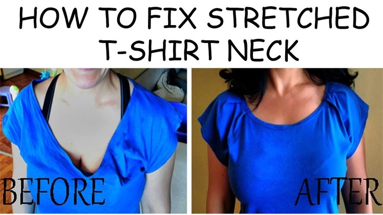 How to fix stretched neckline on a cotton t-shirt