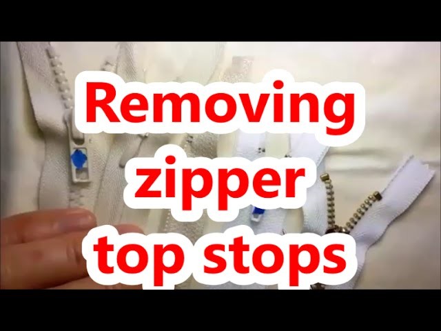 How to remove zipper top stops