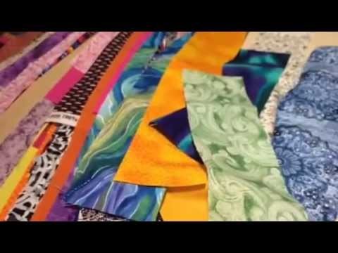 How to sew a straight diagonal line while doing a Jelly Roll Scenic Tour Quilt.