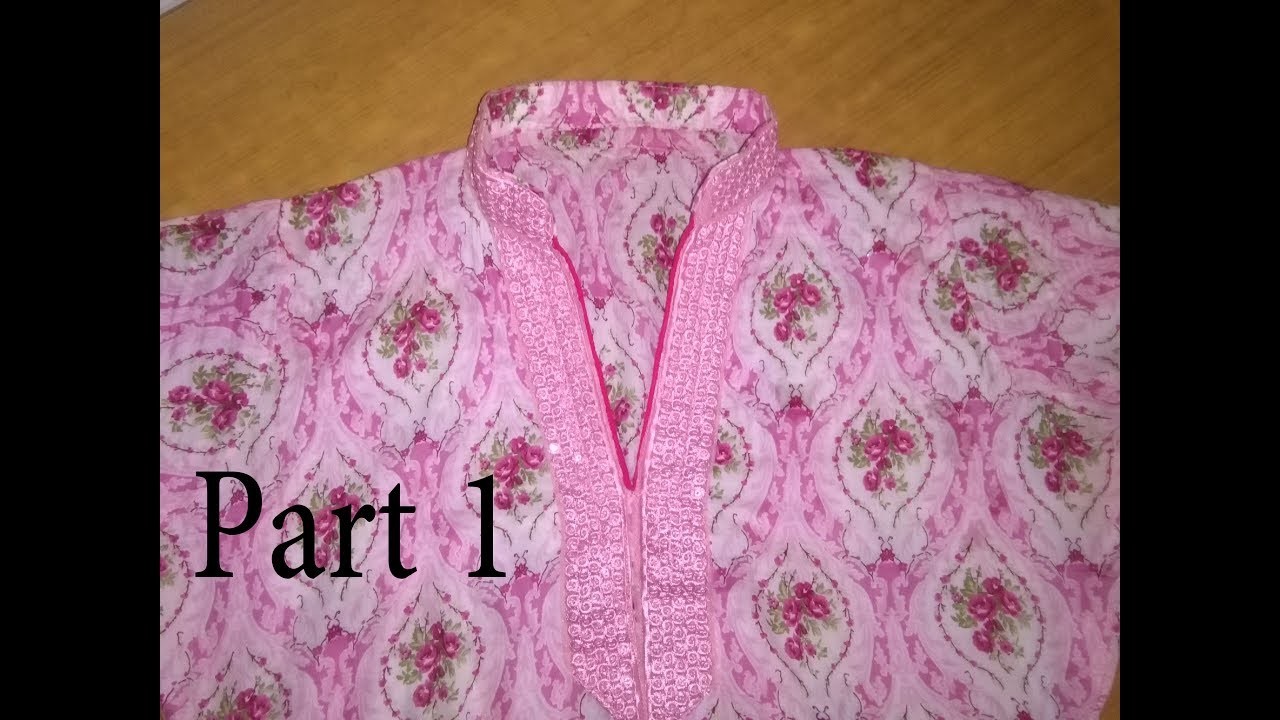 Collar Latest Ban Neck Design with Lace Piping How To 