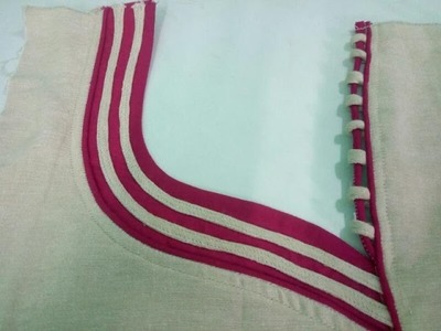 Latest kurti front neck design cutting and stitching in Hindi