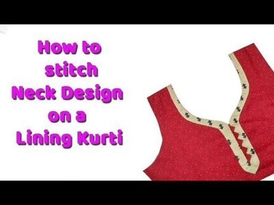 Lining Churidar Neck Design Cutting and Stitching Malayalam Tutorial Easy Method