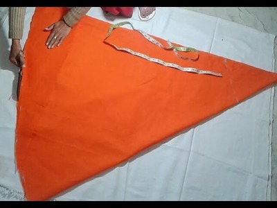 Long umbrella skirt cutting and stitching video in hindi