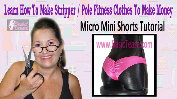 Micro Mini Shorts With a Gather To Show Your Sexy Booty For Exotic Dancers And Strippers #13
