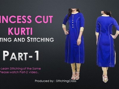 Princess Cut Kurti Cutting and Stitching Part  1
