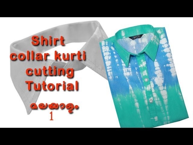 Shirt collar cutting and stitching in  മലയാളം ,  how to stitch collar churidar malayalam tutorial