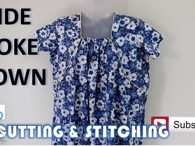 Side Yoke Gown | Cutting & Stitching
