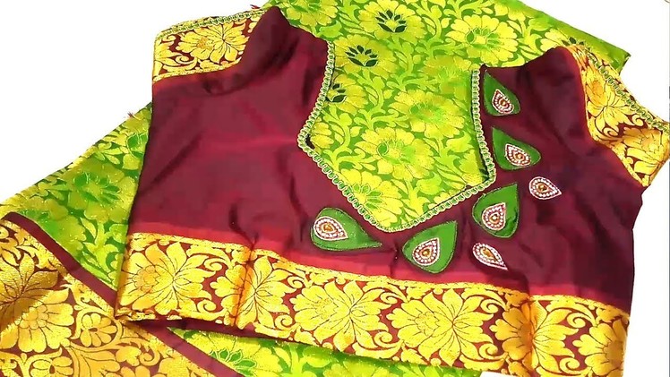 Silk Saree Blouse Design Cutting and Stitching with Saree Blouse Simple Deign