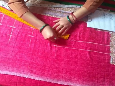 Simple Suit. Kurti cutting in Hindi tutorial - हिंदी में सूट.कुर्ती काटने का सरल  तरीका