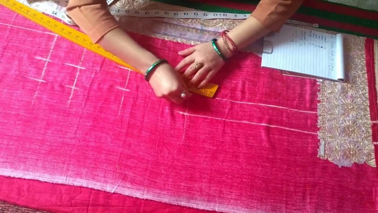 Simple Suit. Kurti cutting in Hindi tutorial - हिंदी में सूट.कुर्ती काटने का सरल  तरीका