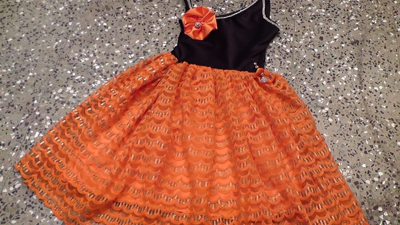 one shoulder frock design
