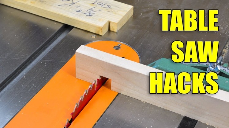 5 Quick Table Saw Hacks. Woodworking Tips and Tricks