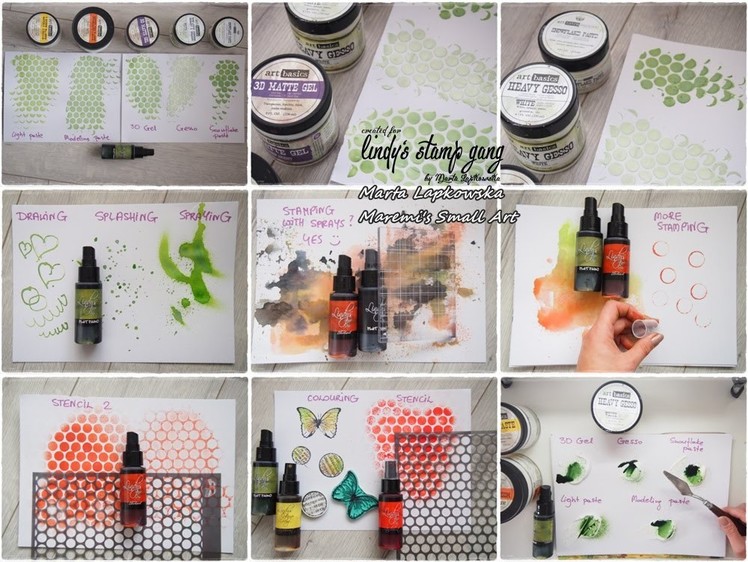 All about SPRAYS (mists) ! - Mixed Media Art Tutorial #1