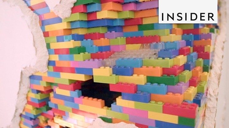 Artist Puts His LEGO Art Inside Walls