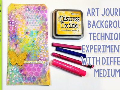 Background Smooshing Technique With 5 Different Products! - Mixed Media Art Journal