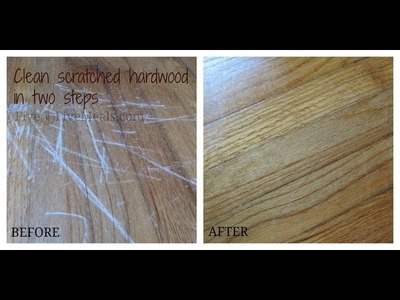 Clean scratches off a hardwood floor using mayonnaise