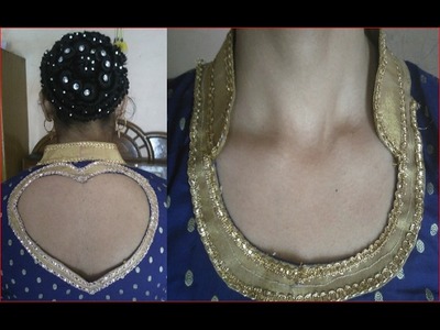 Collar wali kurti with beautiful back heart shaped neck