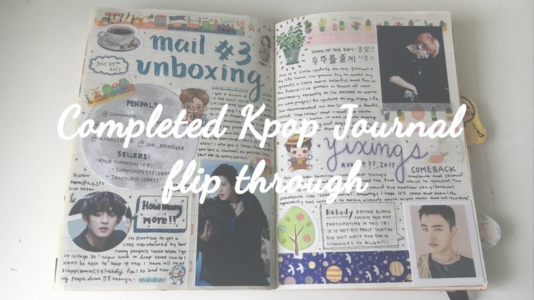 Completed Kpop Journal Flip Through + Tips On What To Put In It
