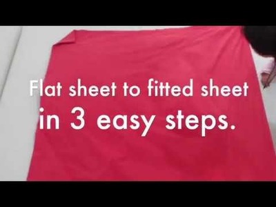 Convert Flat sheet to fitted sheet in 3 easy steps
