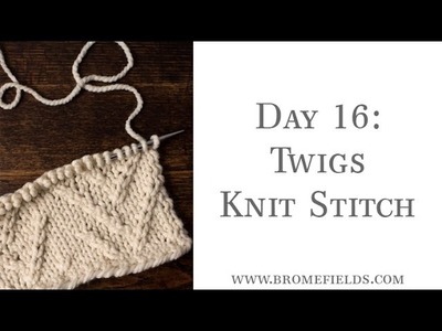 Day 16 Twigs Knit Stitch : #100daysofknitstitches