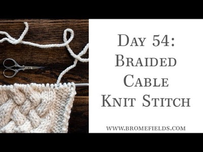 Day 54 : Braided Cable Knit Stitch : #100daysofknitstitches