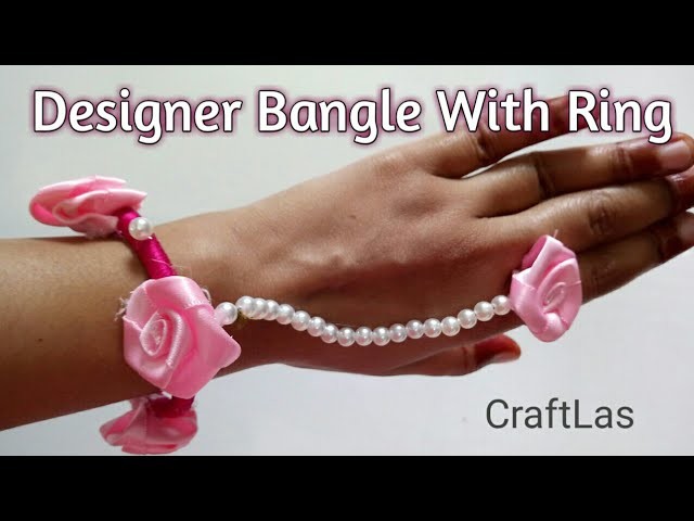 Designer Silk Thread Bangle With Ring | Best Out Of Waste | How To | CraftLas