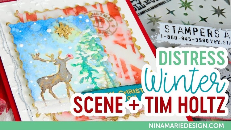 Distress Winter Scene + Simon's Tim Holtz STAMPtember Exclusive